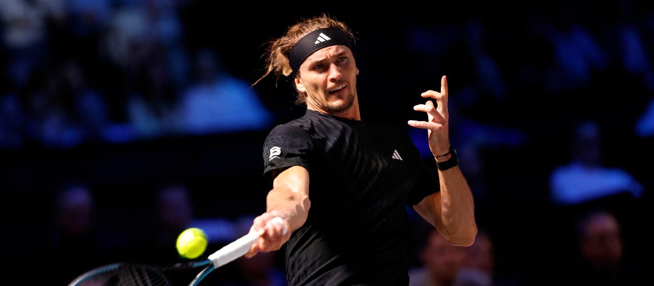 Germany's Alexander Zverev in action