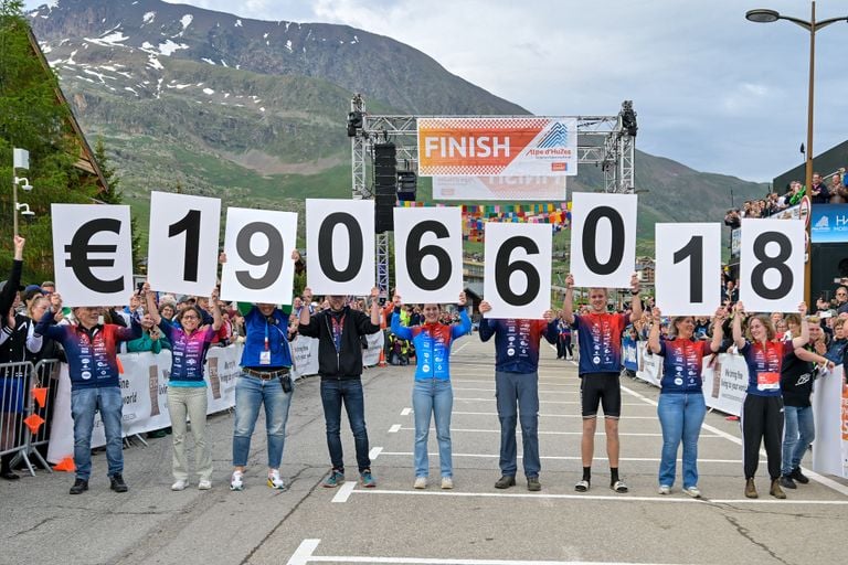 The final score on the day itself (photo: Alpe d'HuZes).