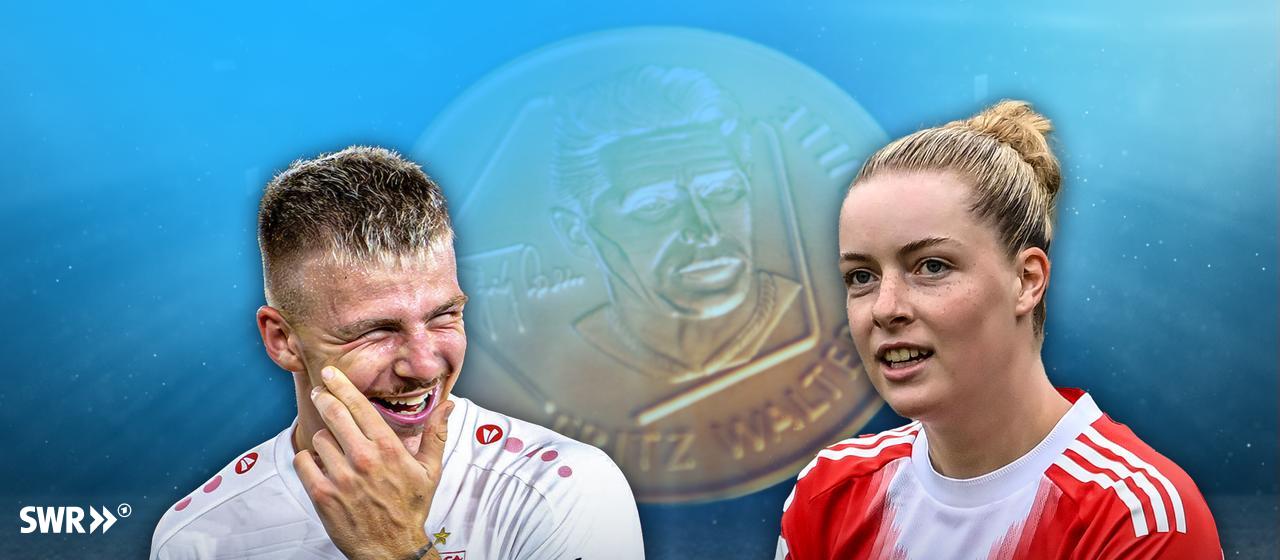 Stuttgart's Finn Jeltsch and Bayern's Alara Sehitler 