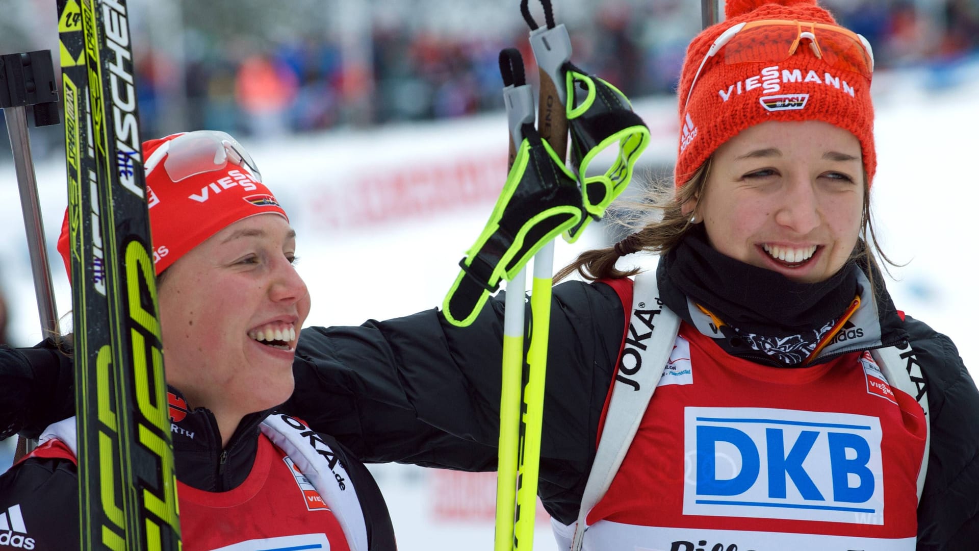 Franziska Preuß (right) with Laura Dahlmeier: The two biathletes were friends.