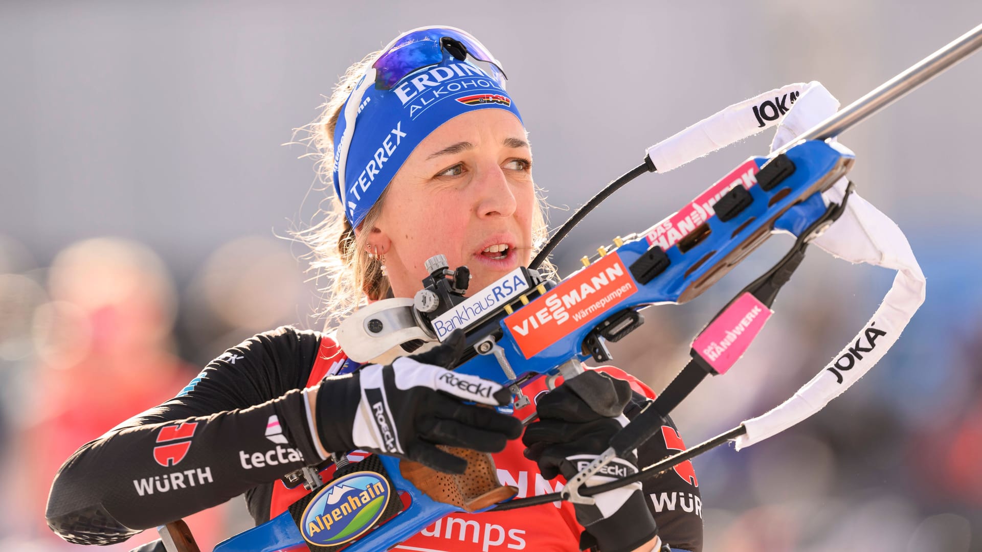 Franziska Preuß at the World Championships in Lenzerheide in February: The 31-year-old won individual gold in the pursuit in Switzerland.