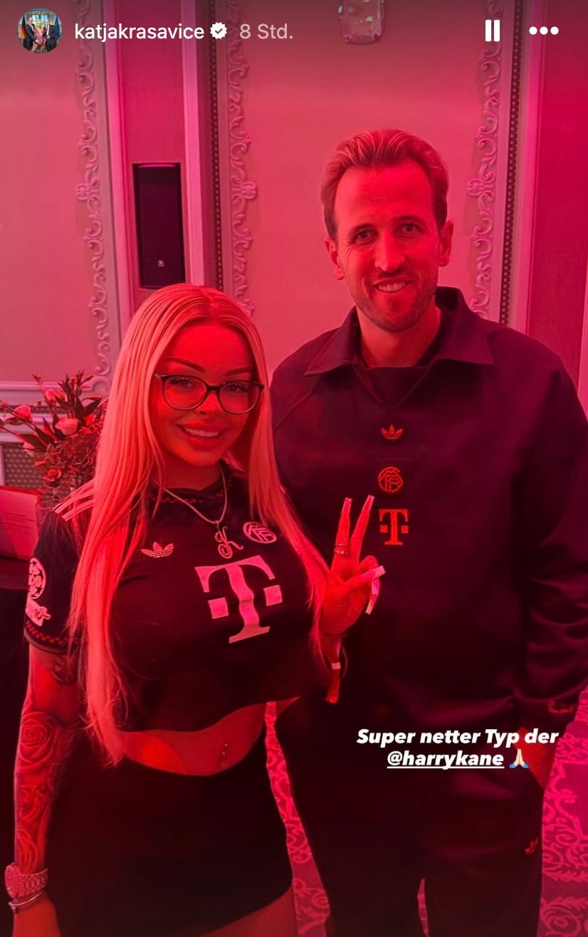 Katja Krasavice mit Harry Kane