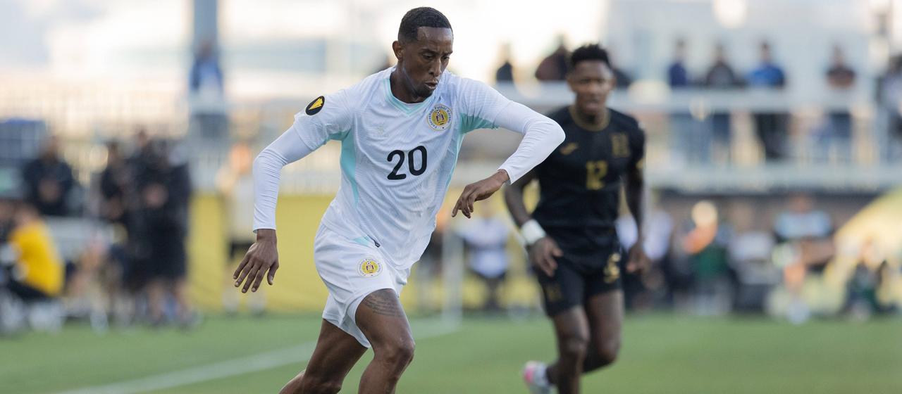 Curacao's Joshua Brenet in the game against Honduras