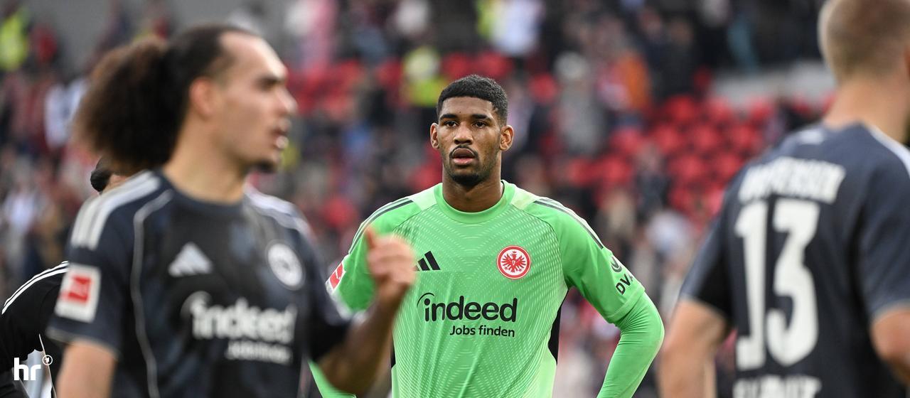 Eintracht goalkeeper Kaua Santos after the 2-2 draw in Freiburg.