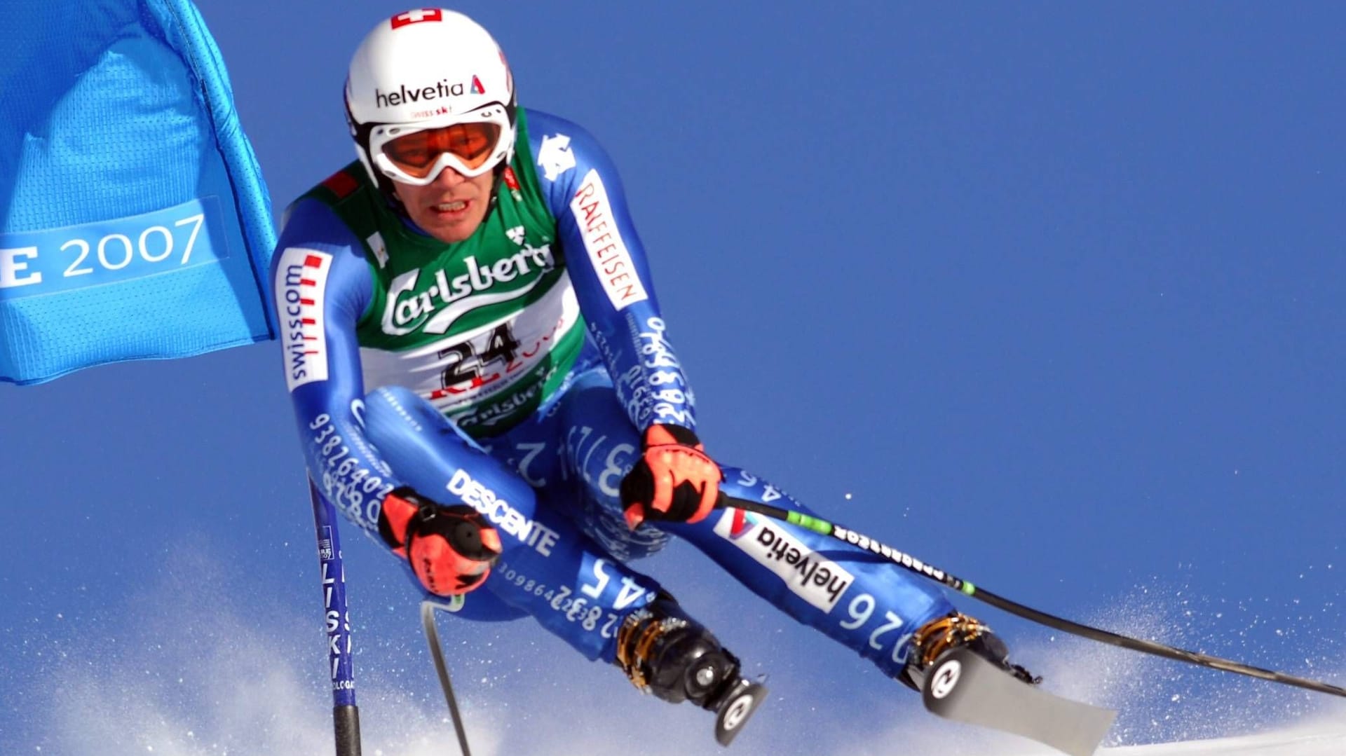 Bruno Kernen at a competition in Sweden 18 years ago: The Swiss ended his career in 2007.