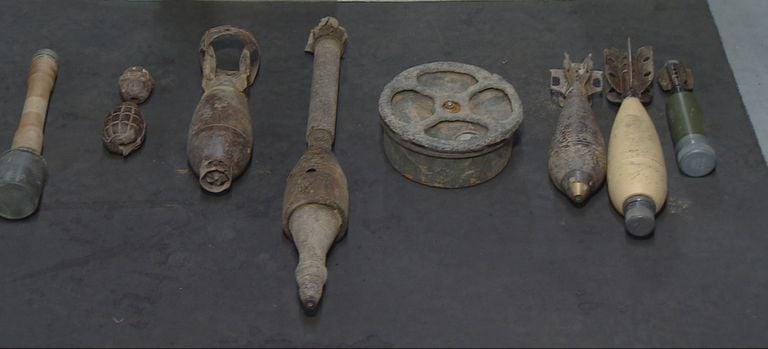 Ammunition that Tamika van Haaren and her colleagues encounter in the ground (photo: Omroep Brabant).