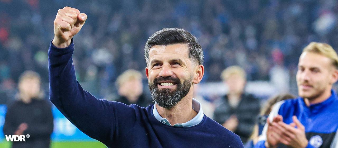Schalke coach Miron Muslic is happy about the win against Darmstadt 98
