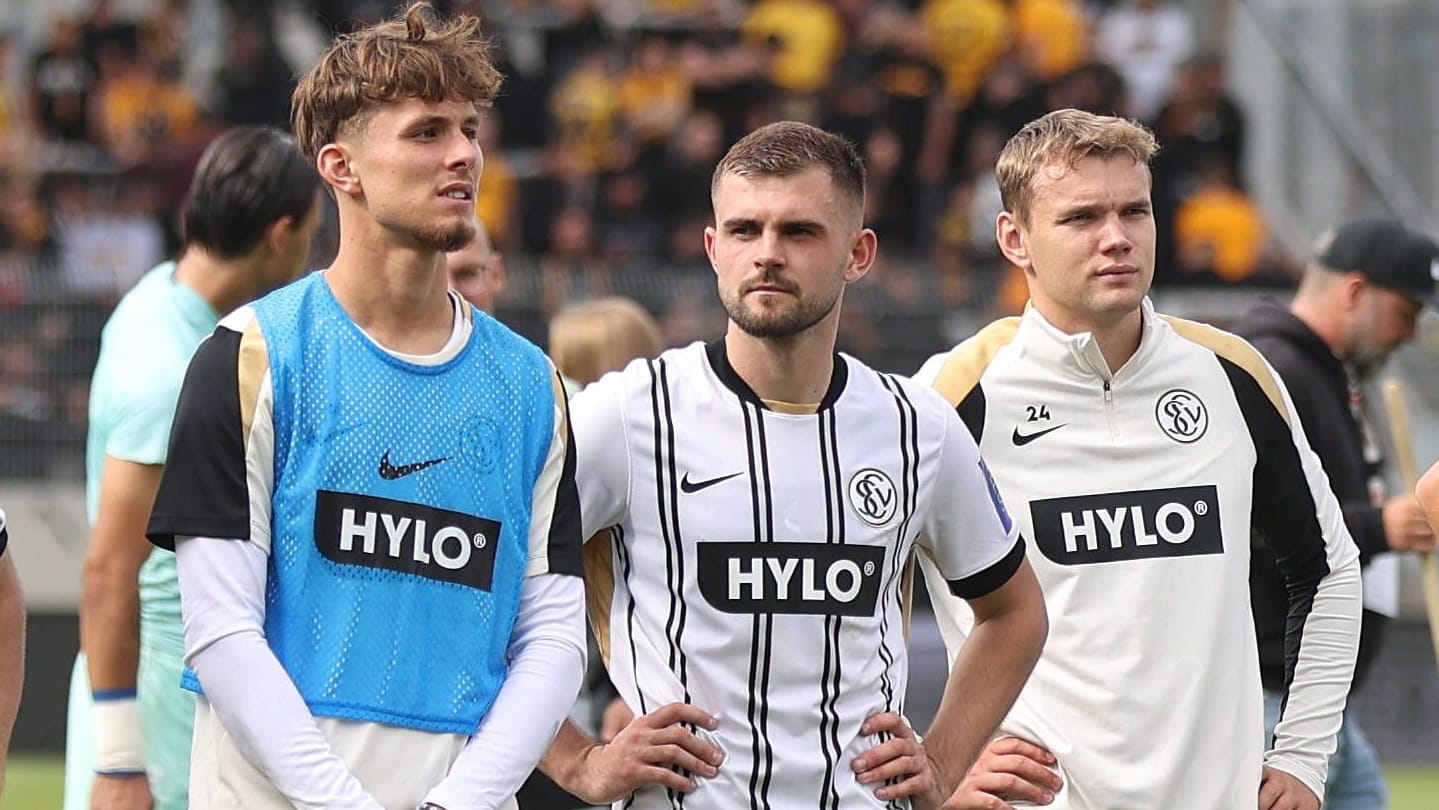 Otto Stange (l.) And Lukas Poreba (m.): The HSV duo plays on a loan at SV Elversberg-and is currently on the course towards the Bundesliga.