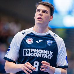 Frederik Simak (Lemgo) in the game against Kiel (Source: IMAGO / Eibner)