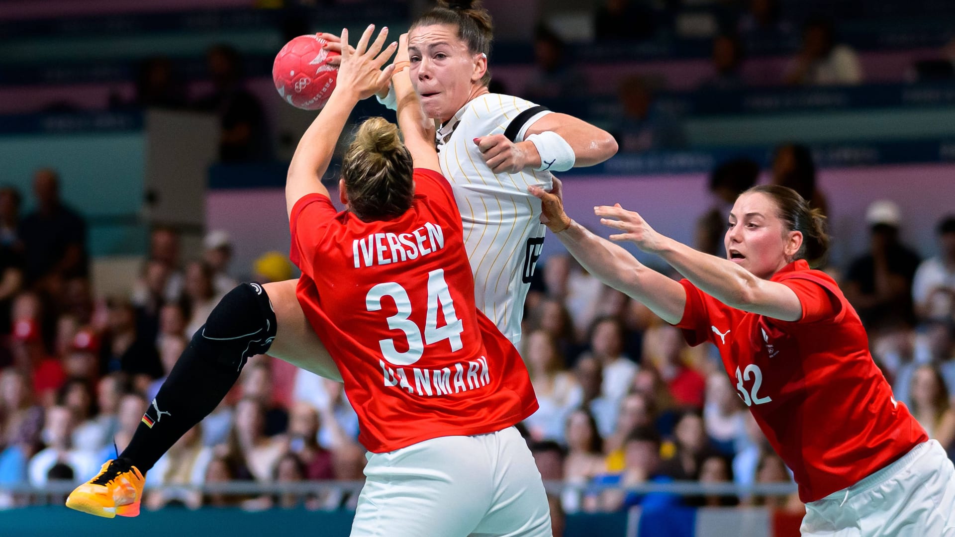 Denmark's Rikke Iversen in action: The national team's uniform is set to change.