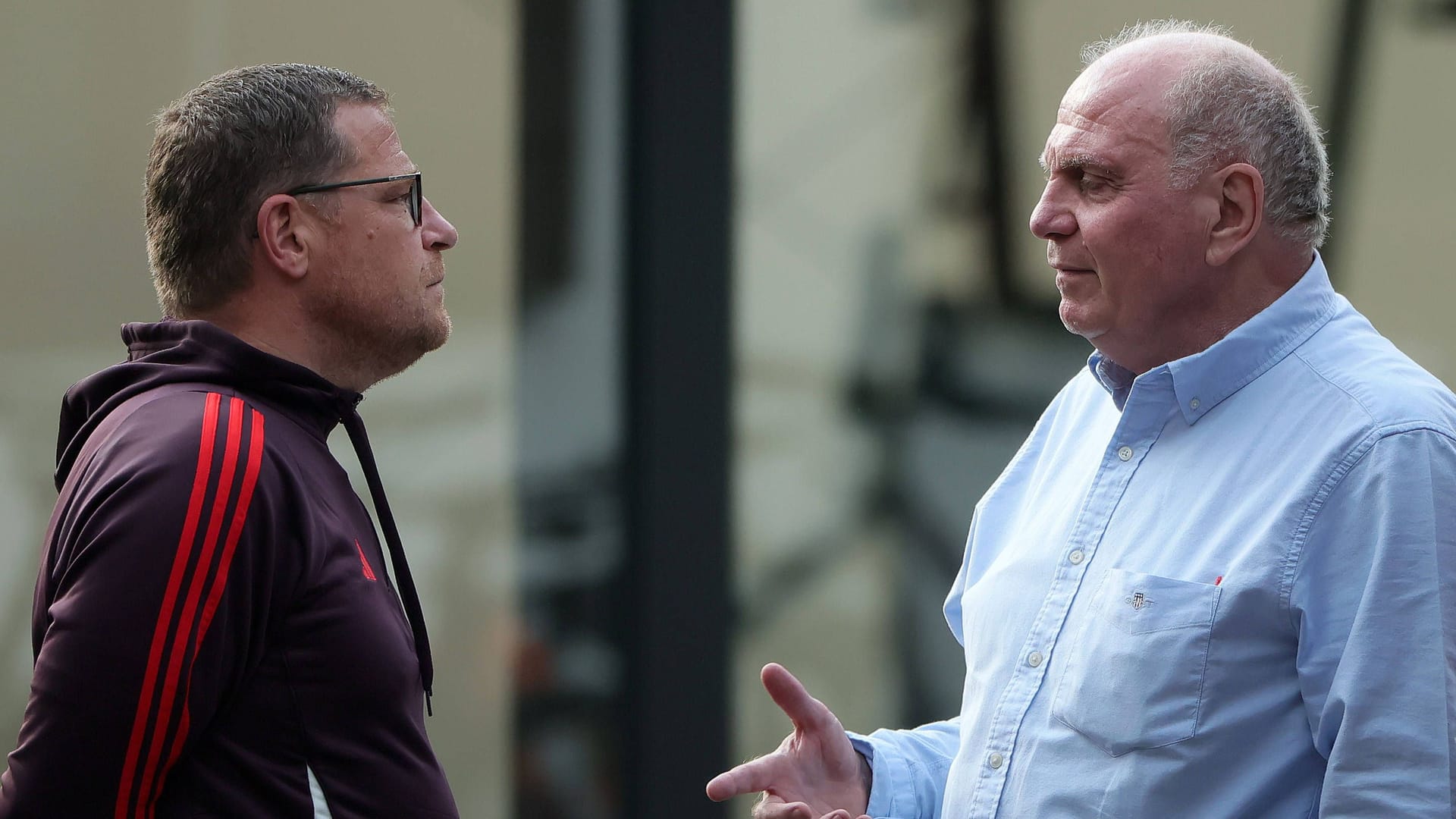 Max Eberl (left) and Uli Hoeneß: There are rumors about the relationship between the two Bayern makers. Max Eberl (left) and Uli Hoeneß: There are rumors about the relationship between the two Bayern makers.