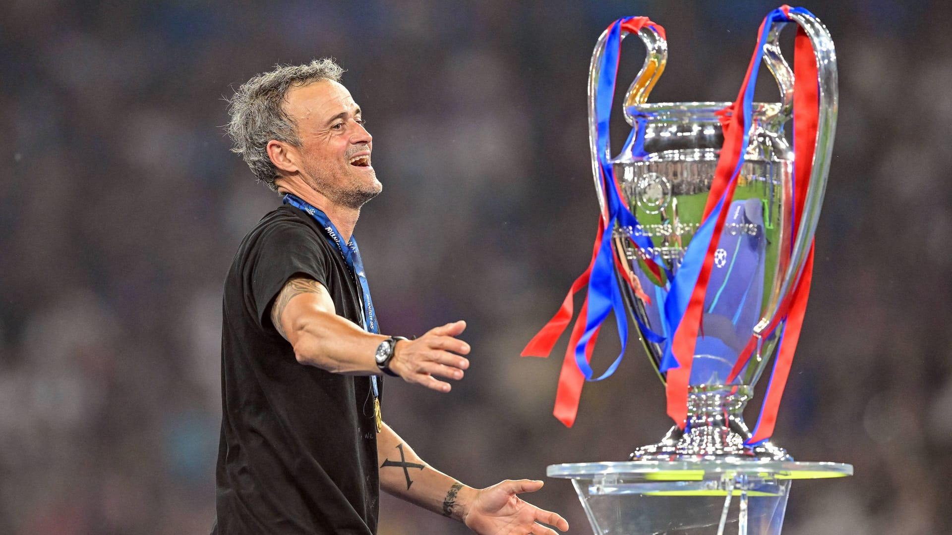 Luis Enrique at the Champions League final in Munich: The Allianz Arena could be the venue for the final again in two and a half years.