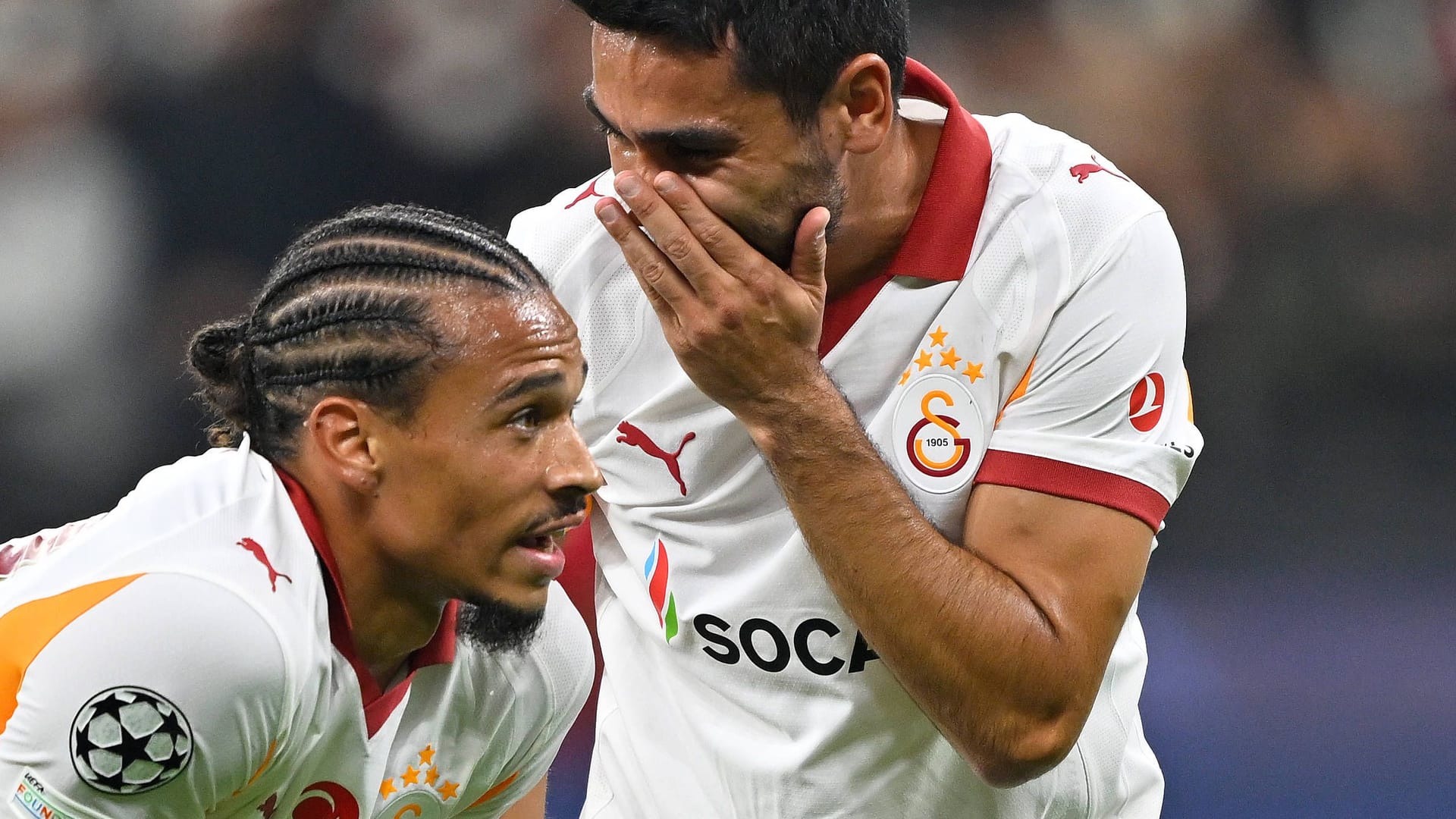 İlkay Gündoğan and Leroy Sané (l.): They both play in Turkey for Galatasaray.