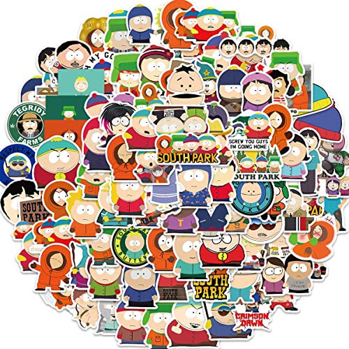 100pcs Southpark Suitcase Skateboard Laptop Computer Water Bottle Car Teen Boys Girls Stickers Waterproof