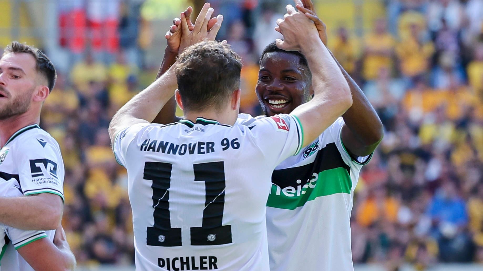 Benedikt Pichler cheered his goal to 0-1 in Dresden with IME ORCON: The next game for Hannover 96 is on Sunday.