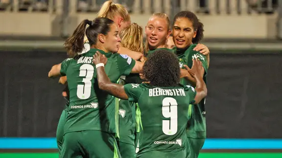 Celebrations from the VfL Wolfsburg footballers