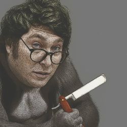 Milei, gorilla with a knife | Photo:Pablo Temes