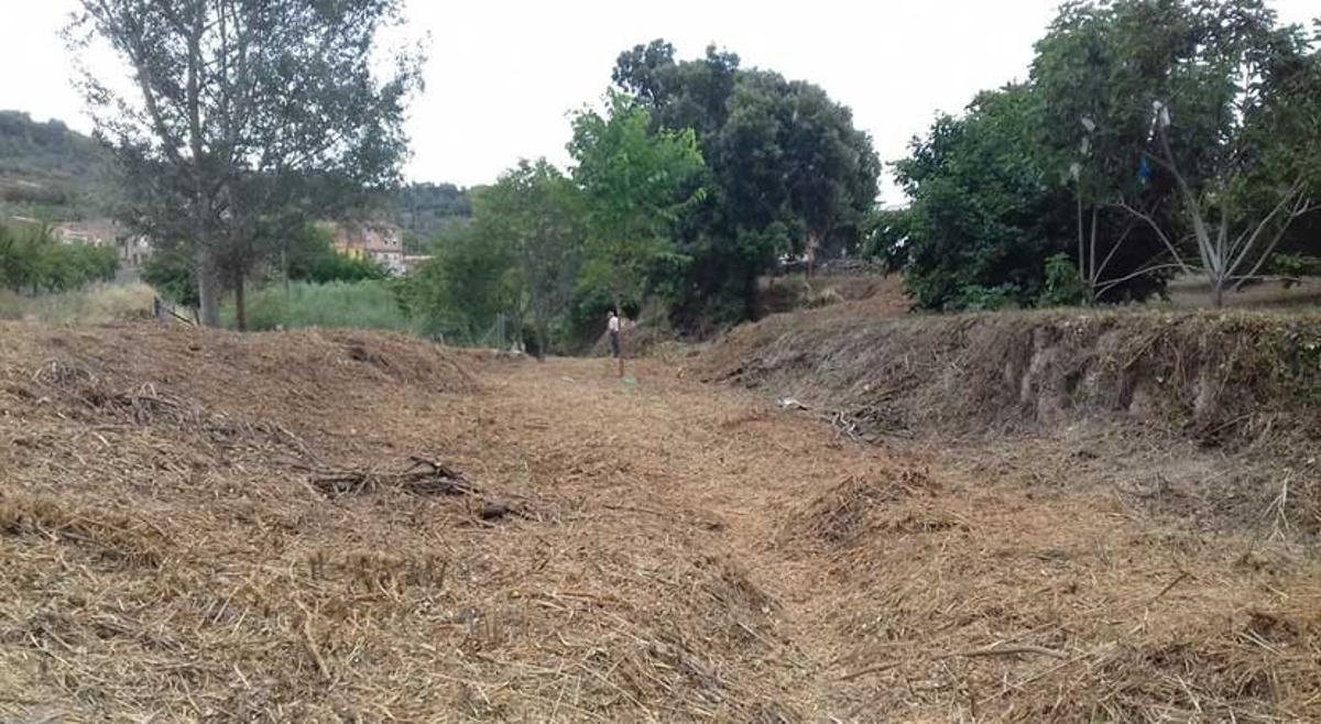 Torrente in Valls (Catalonia) after its complete clearing