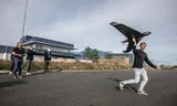 Team Trusk is conducting a test at the former military airport Valkenburg with a fake version of the Shahed drone, which the young company wants to attack with its own drone. 