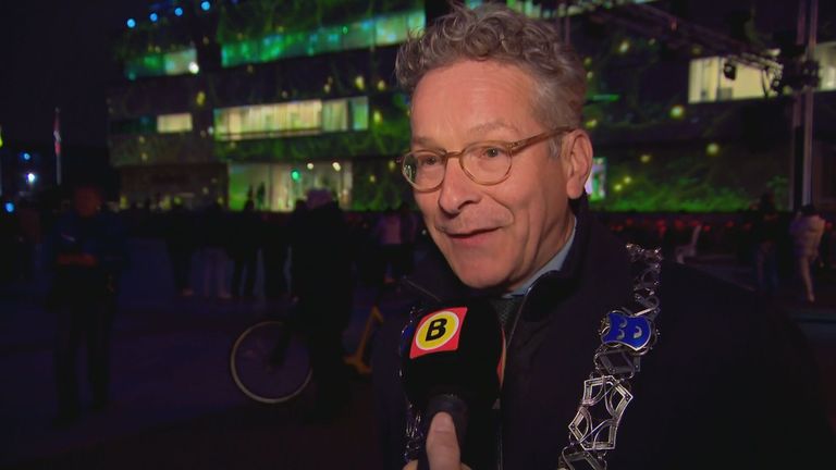 Mayor Jeroen Dijsselbloem of the municipality of Eindhoven is also glowing with pride (photo: Omroep Brabant).