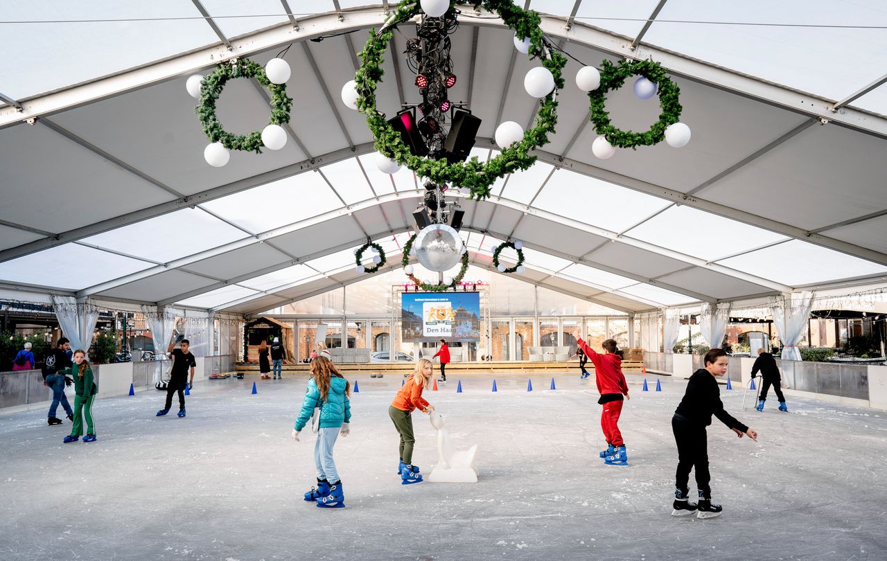 Children skating.
