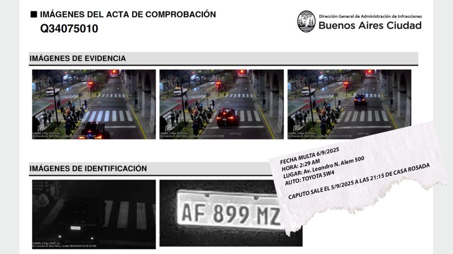 Santiago Caputo's fines