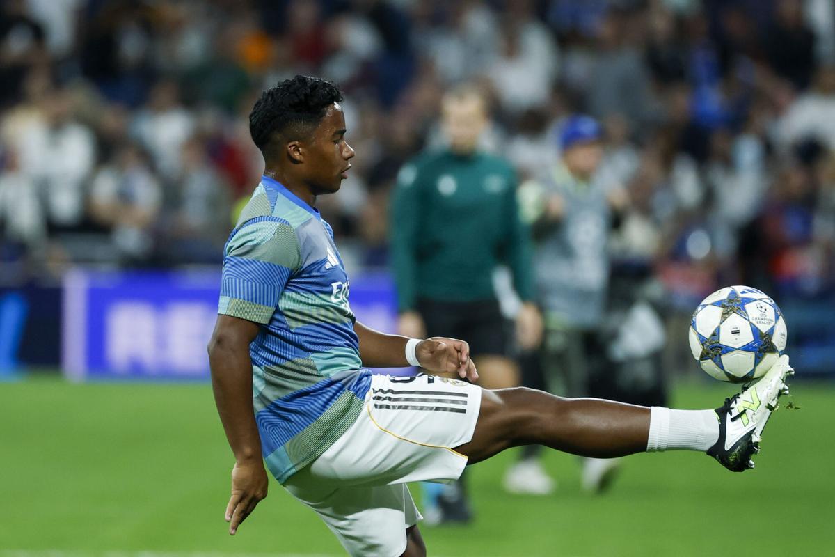 Endrick has had to settle for just warming up for Xabi Alonso's Real Madrid