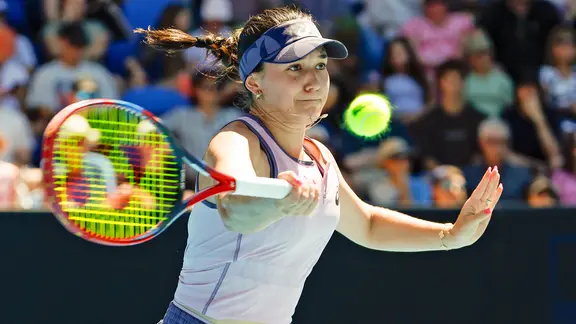 The Hamburg tennis player Eva Lys at the Australian Open
