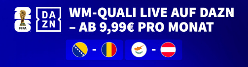 All World Cup qualifying games live on DAZN!