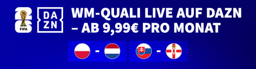 All World Cup qualifying games live on DAZN!