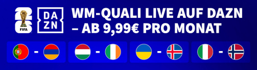 All World Cup qualifying games live on DAZN!