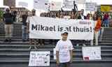 Solidarity march for Mikael and his Armenian mother (2024).