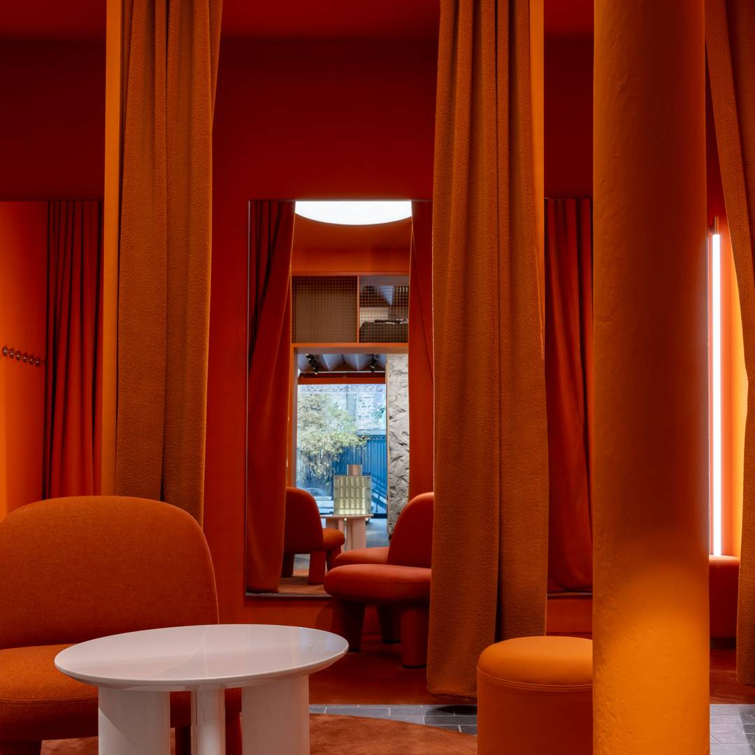 Changing rooms of the new Napapijri flagship in Paris