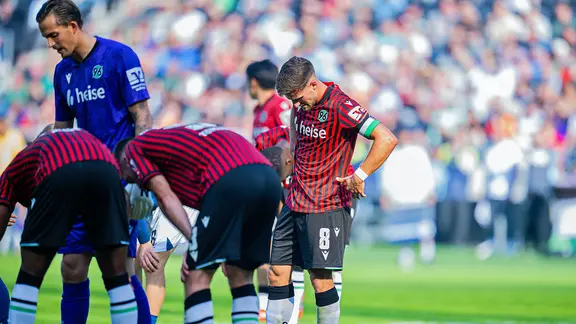 Hannover 96 players are disappointed.