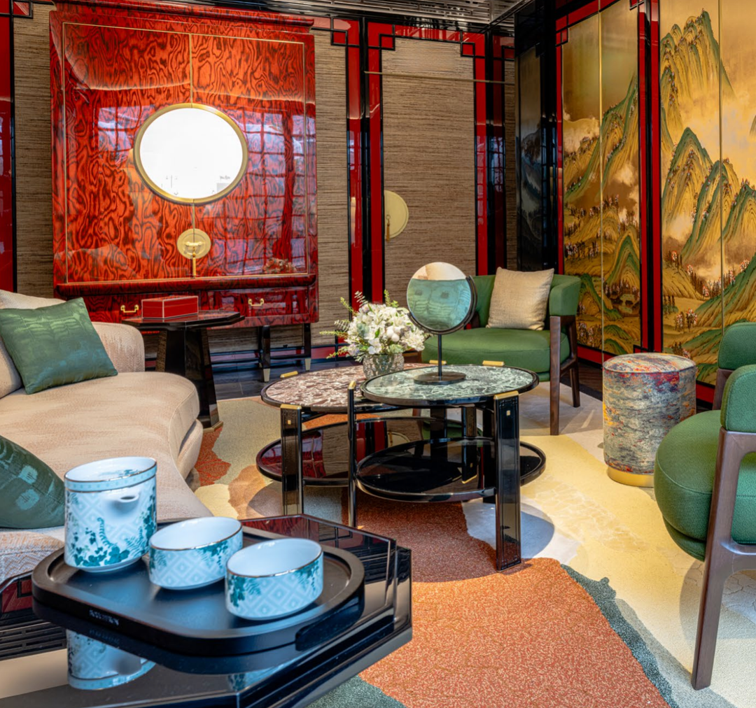 The VIP lounge has retained the spirit of a traditional shikumen house.