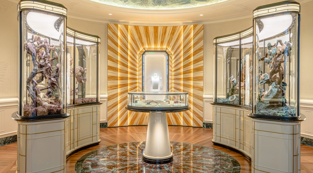 Various works of art are displayed throughout the store.