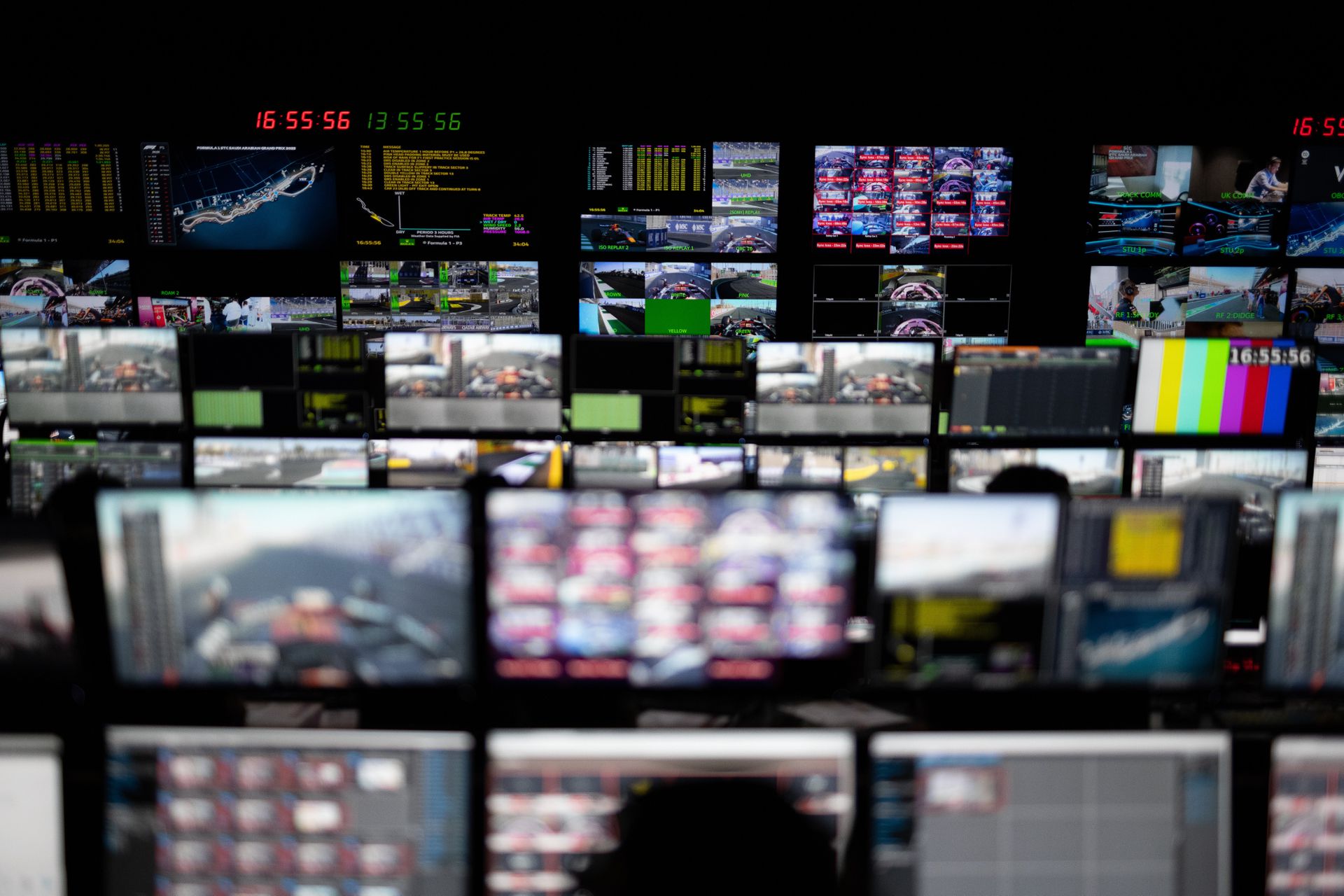 Formula 1's control room in Biggin Hill, UK, near London.