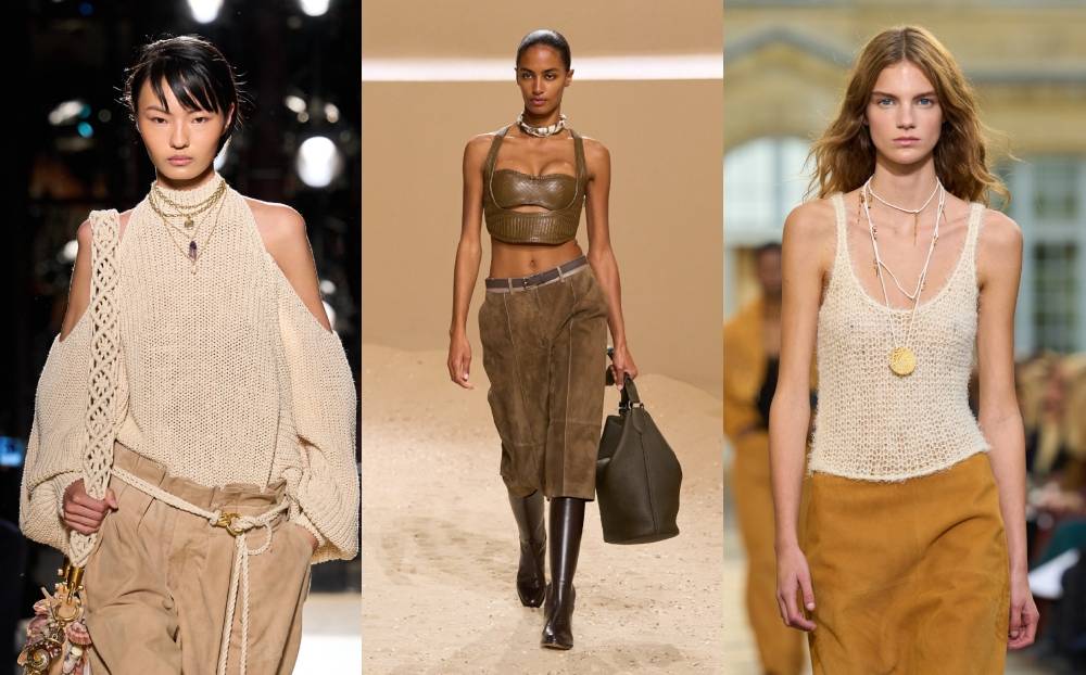Future Antiques illustrative image. Balmain SS26, Hermes SS26 & Gabriela Hearst SS26