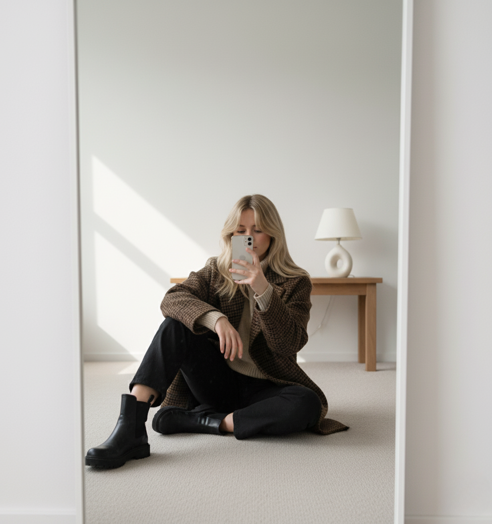 These images were created by FashionUnited using an AI tool to illustrate the digital strategy of the featured brands. The model wears pieces inspired by Rita Row. They were created to visually complement the narrative of this article.
