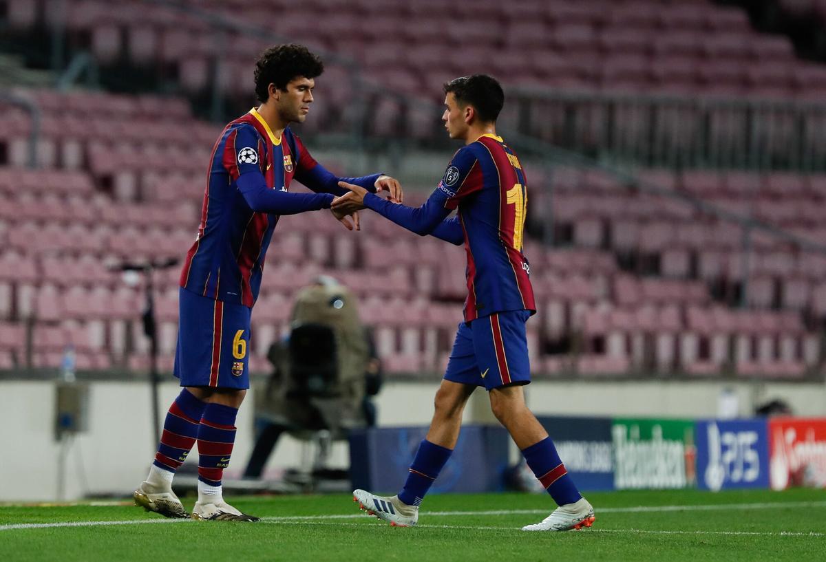Carles Aleñá and Pedri coincided at Barça