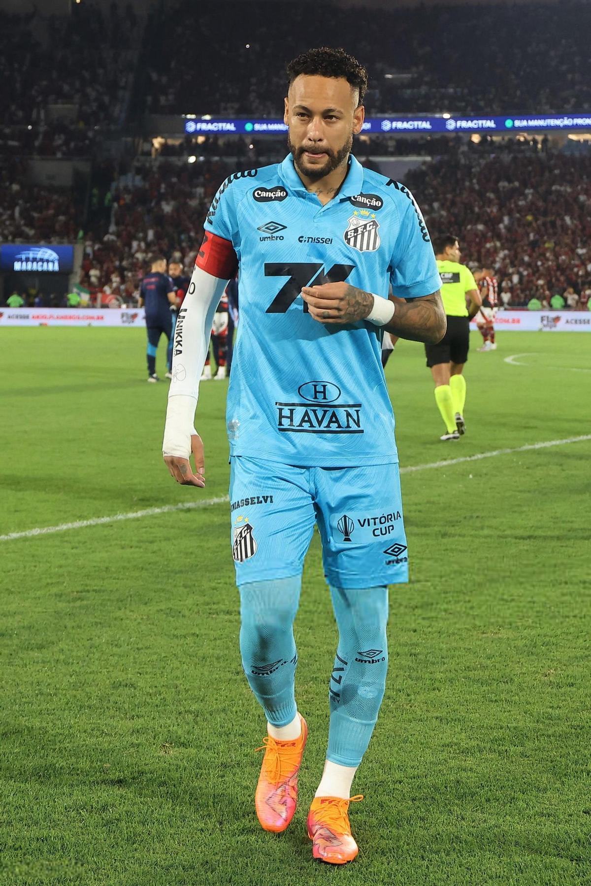 Neymar, during the match against Flamengo