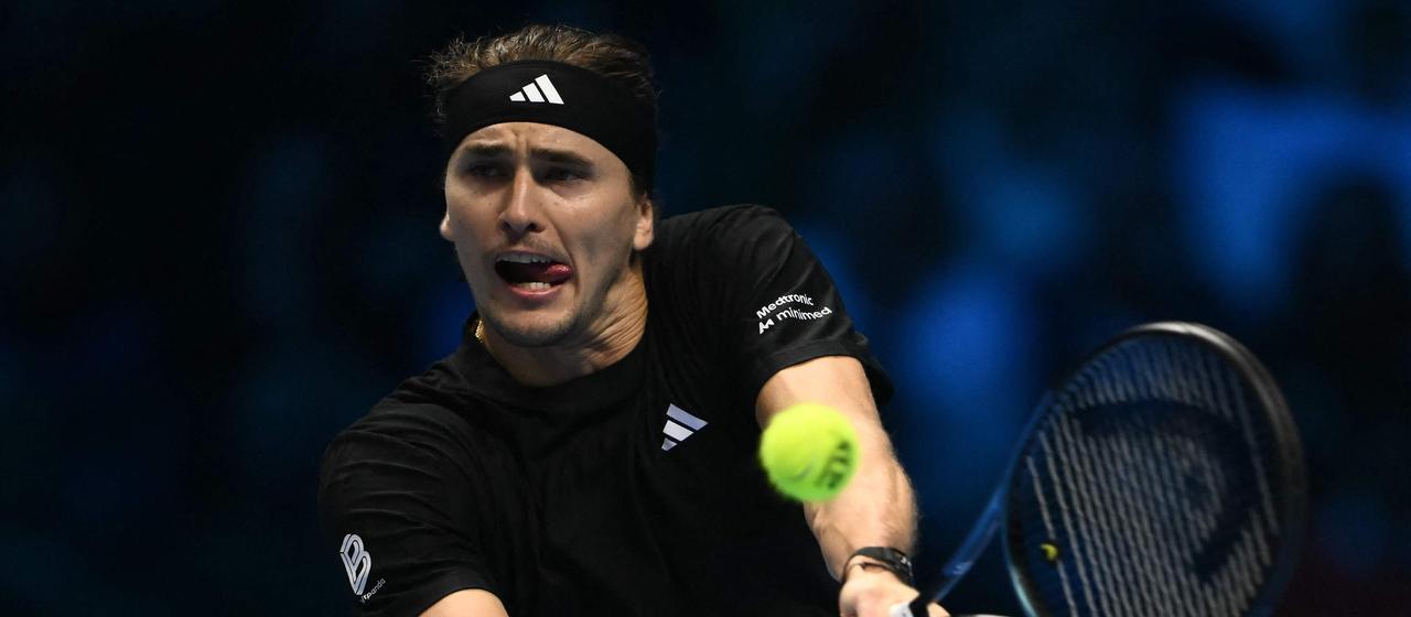Germany's Alexander Zverev in action