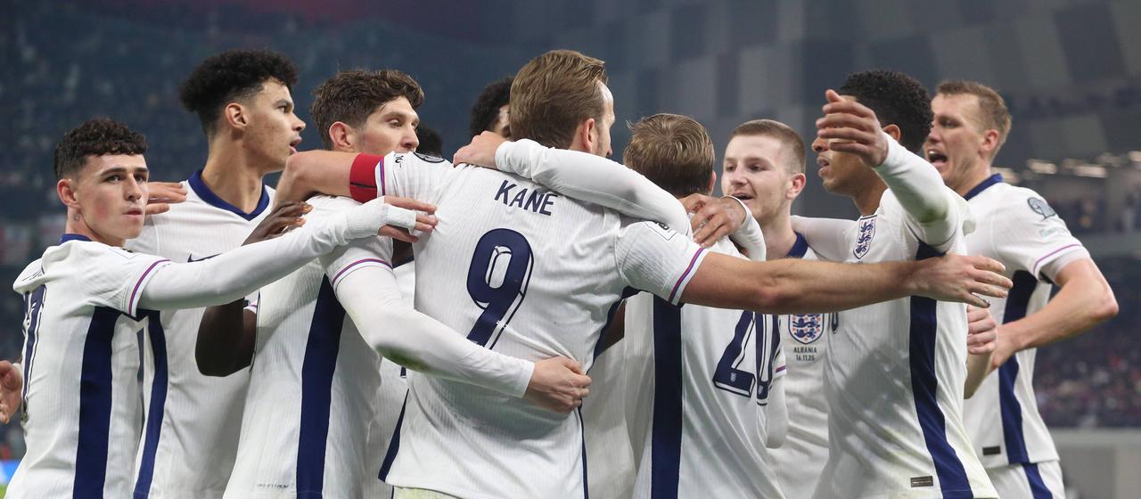 Celebrations from the English national team