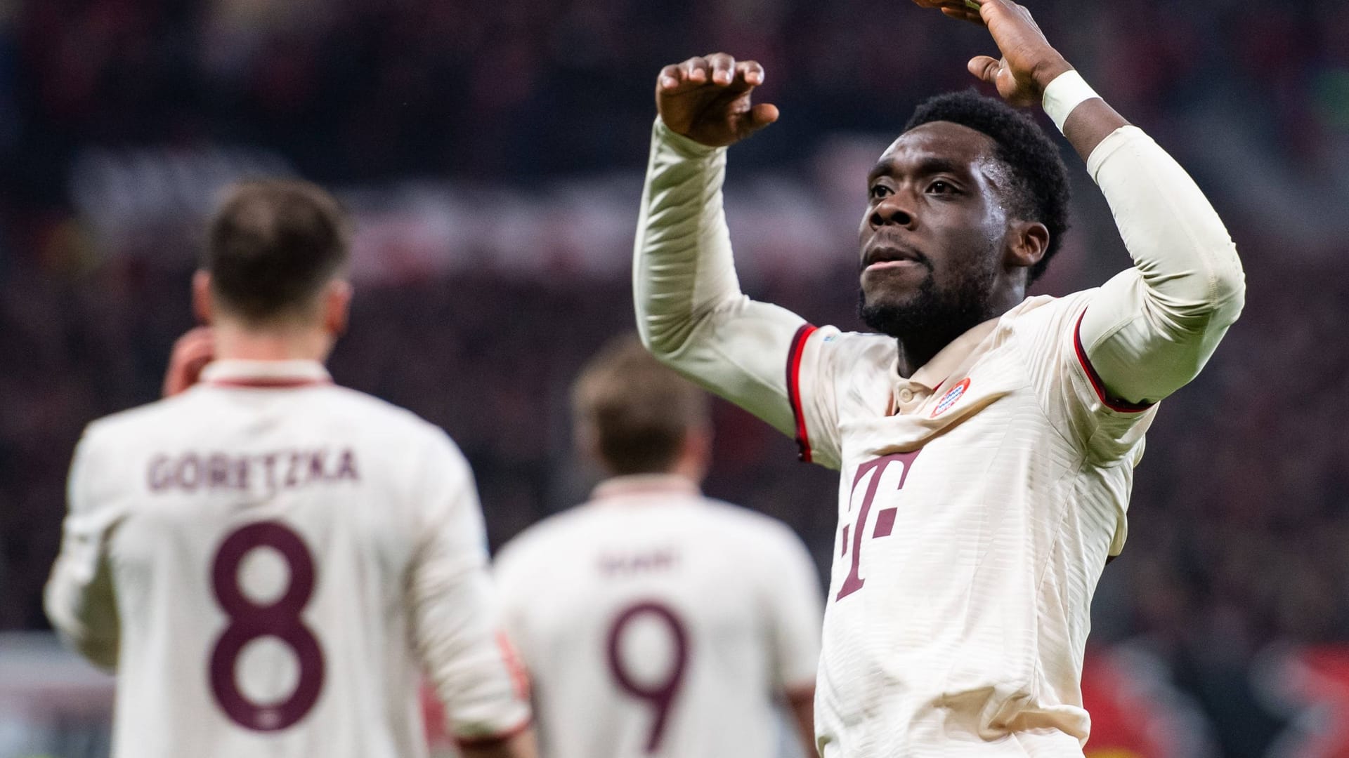 Alphonso Davies: The Canadian tore his cruciate ligament during an international match in March.