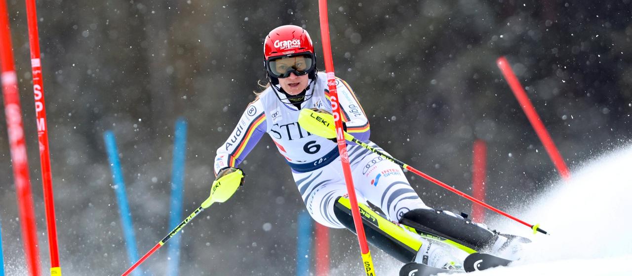 Skier Lena Dürr at the World Cup Slalom in Copper Mountain