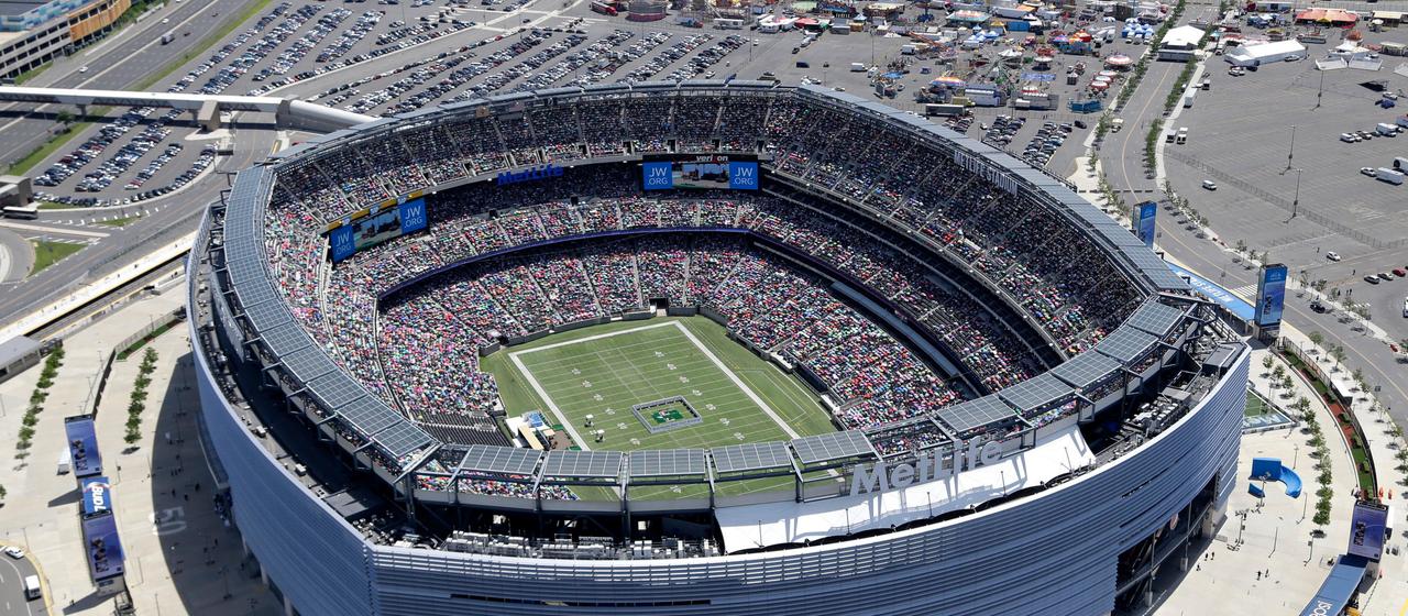 A bird's eye view of MetLife Stadium in New York