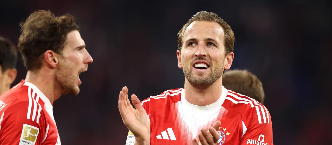 Harry Kane (r.) and Leon Goretzka