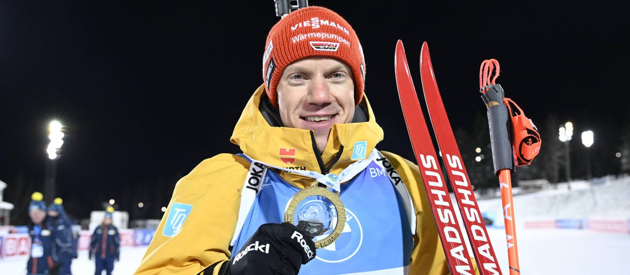 Roman Rees after his victory in the men's 20km race