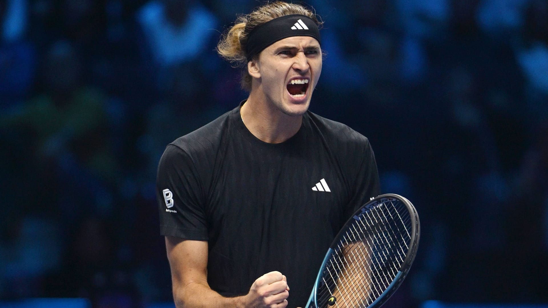Fully focused: Alexander Zverev at the ATP Finals.