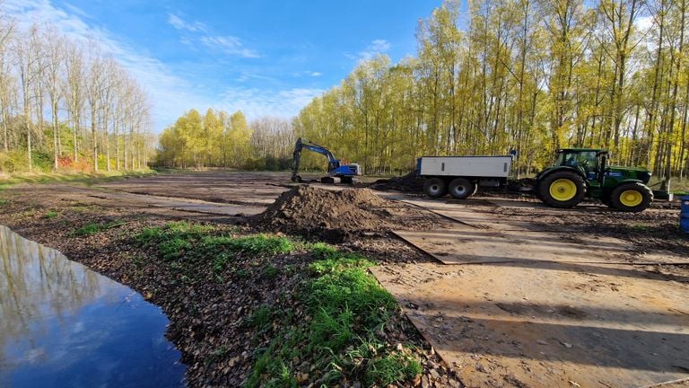 One of the places in Wijboschbroek where work is taking place. On the left you see the Steegsche Loop (photo: Tom Berkers).